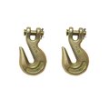 Tie 4 Safe G70 3/8" Clevis Grab Hooks Tow Chain Hook Flatbed Truck Trailer Tie Down, 2PK FH406-38-2